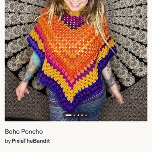 Colorful Boho Poncho